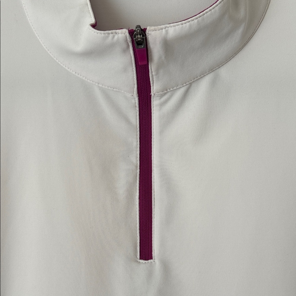 Lady Hagen Sleeveless Golf Polo Shirt - XL - White with Deep Pink - Picture 3 of 6